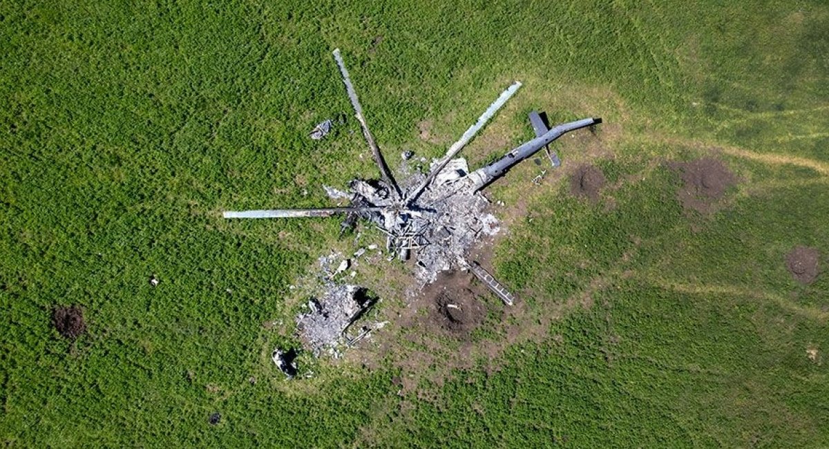 Destroyed russia's helicopter / Open source photo