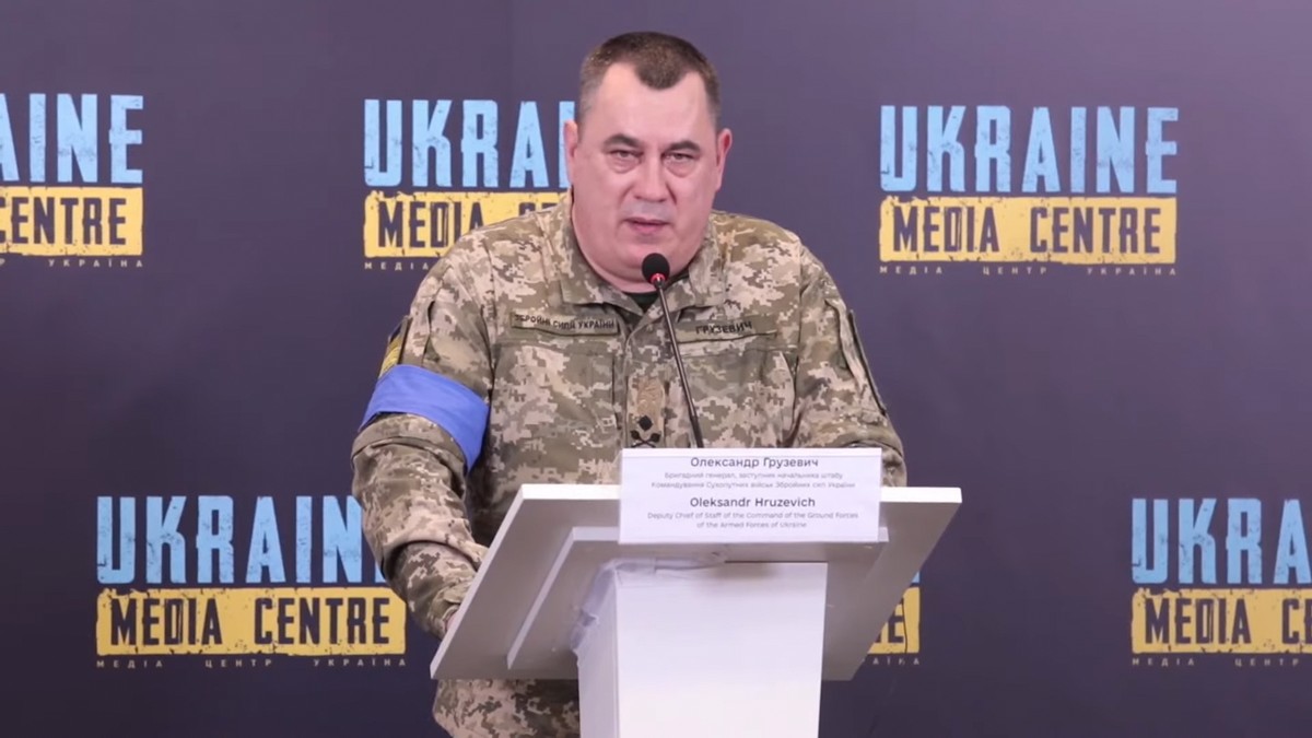 Brigadier general Oleksander Hryzevych, the Chief of Staff of the Land Forces Command of the Armed Forces of Ukraine
