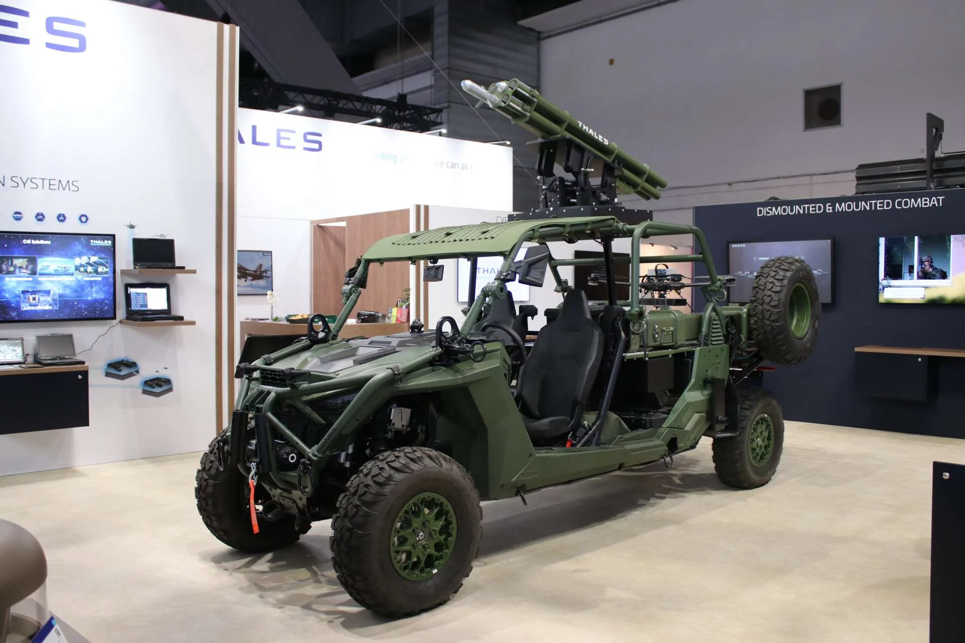 Ground launcher for 70mm Thales rockets based on FZ605 module used in Ukraine, and Polaris buggy / Photo credit: Armyrecognition