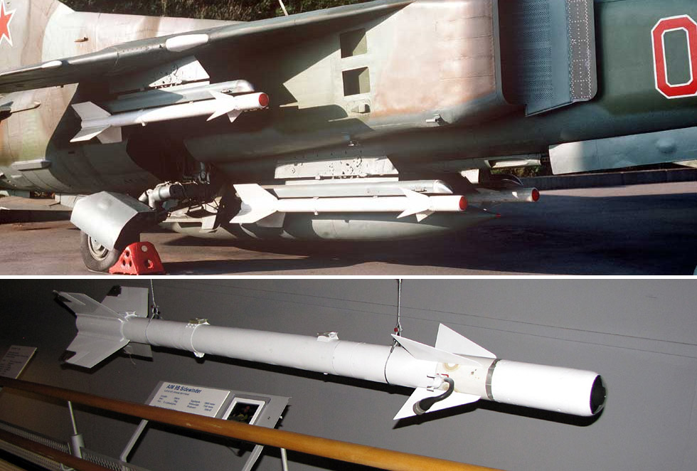 K-13 and AIM-9 missiles
