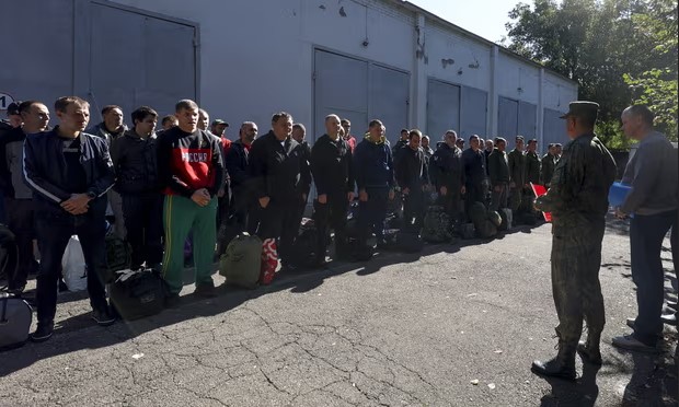 Recruits line up in Krasnodar, russia, Defense Express