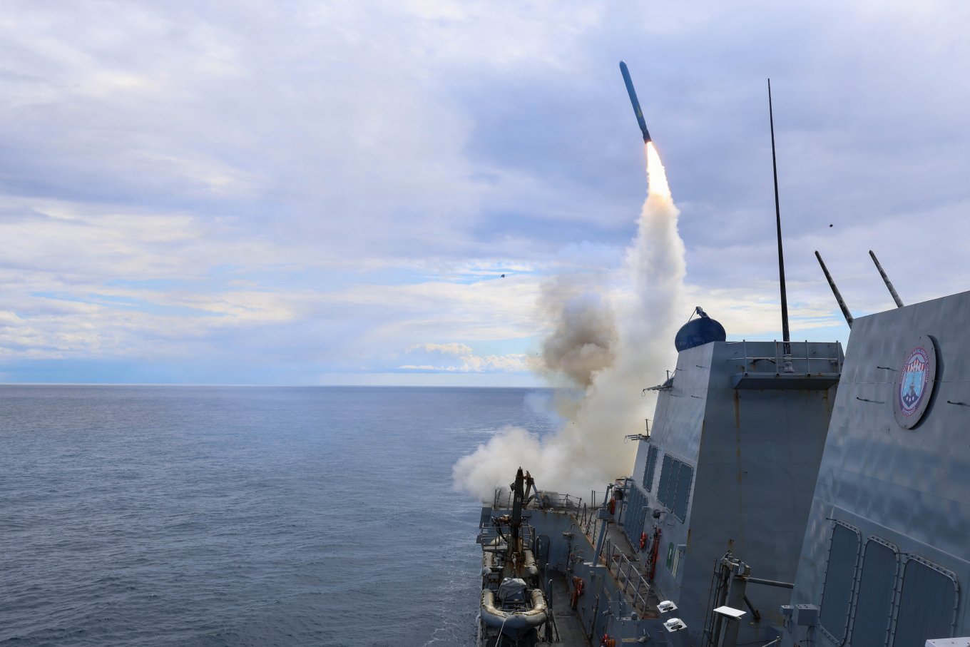 Tomahawk launch from USS Thomas Hudner during Epic Fury