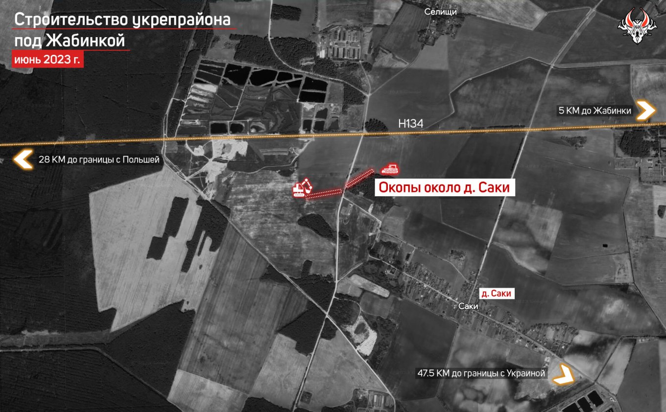 Location of the new fortified area in belarus
