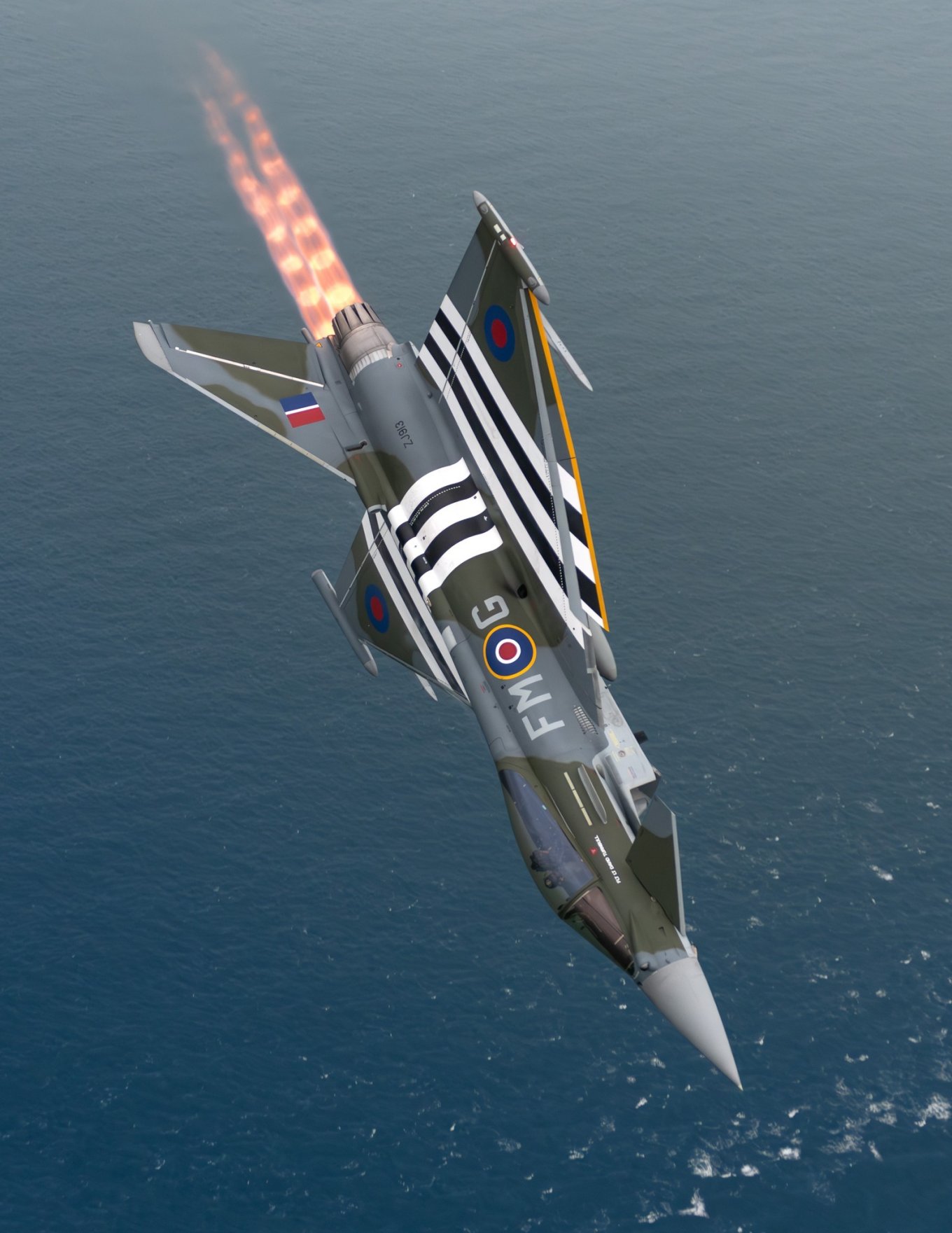RAF Eurofighter Typhoon performing low-level maneuver, Could UK Lose Its Fighter Jet Manufacturing Capability After Eurofighter Typhoon Production Ends