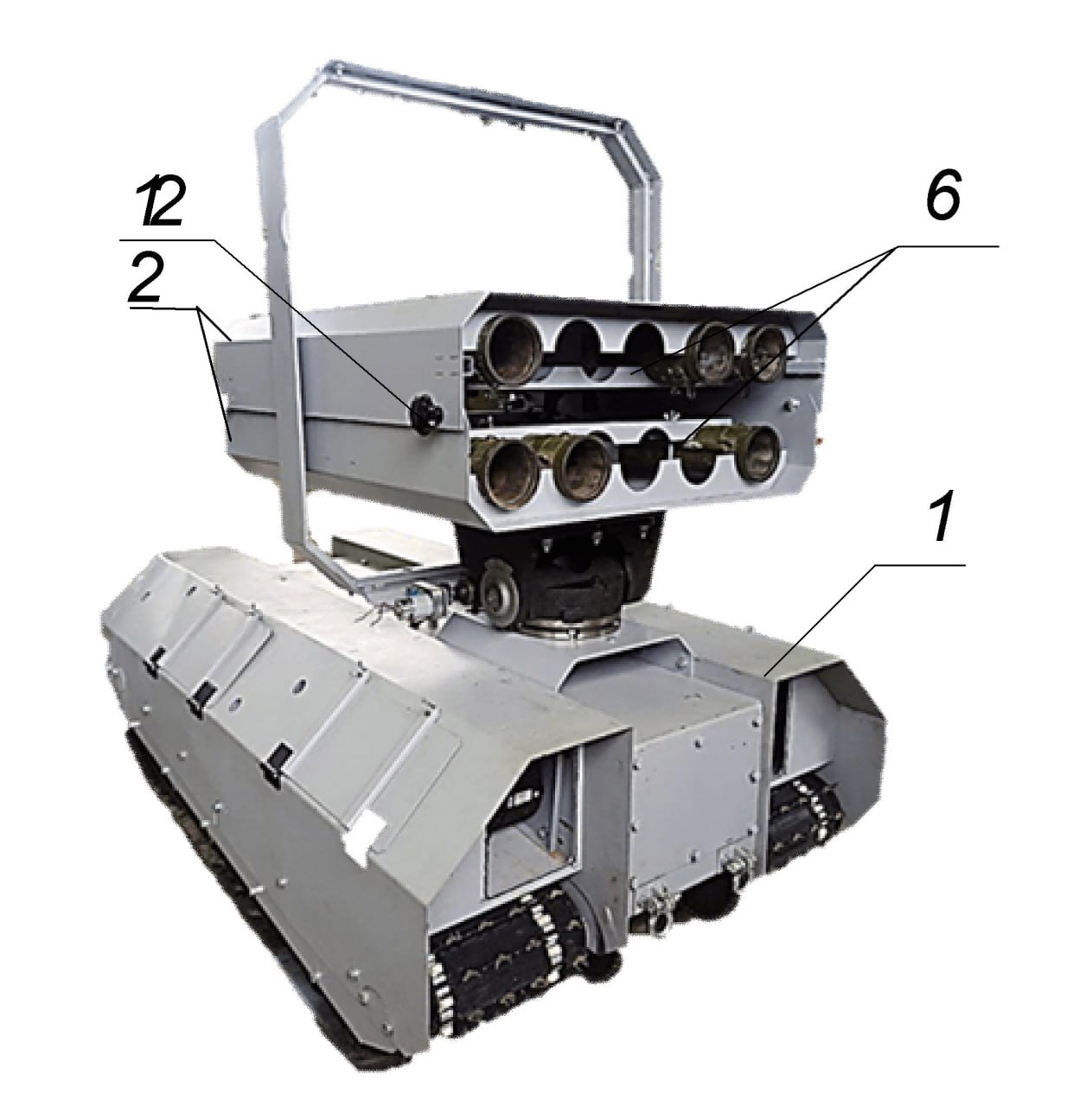 The mini-TOS-1A, developed on the UGV basis. An image from the patent / Defense Express / Mini-Robo-TOS: New Threat From russia or Another Scam for Embezzlement