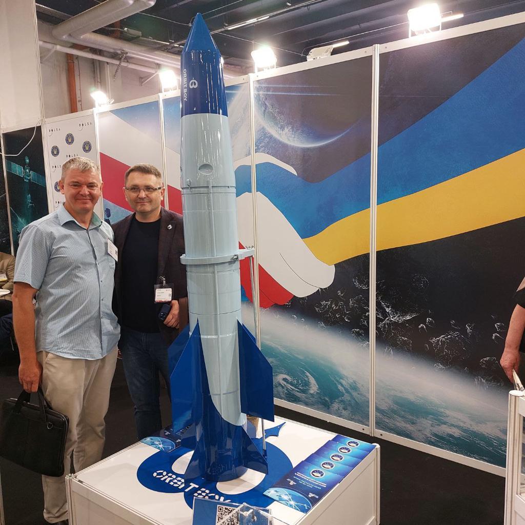 Mock-up of the Boy Launcher rocket at an exhibition in Poland
