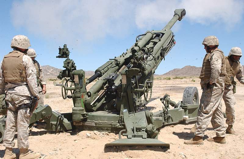 The American-made M777 howitzer