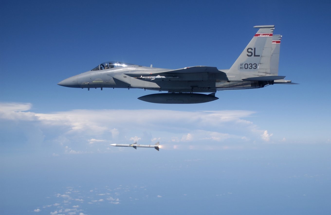 Launch of an AIM-120 from an F-15 fighter