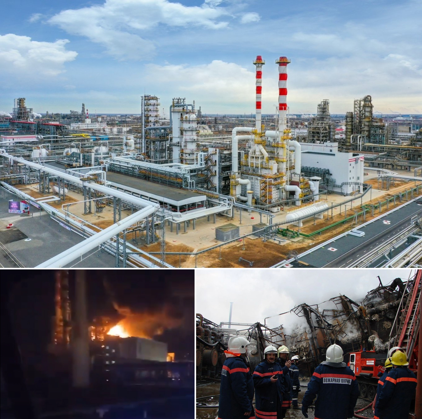 How Much russia is Losing Due to Ukrainian Strikes on Oil Refineries, ELOU-AVT-5 primary oil processing facility of the Volgograd Oil Refinery before and after Ukraine’s drones strike, Defense Express
