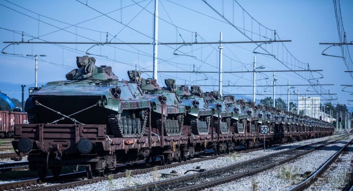 An echelon with Slovenian BMP M-80A IFVs is heading to Ukraine, June 2022, Ukraine Has Already Received 500 Trains with Weapons and Ammunition Sent by the USA, Western Countries, Defense Express