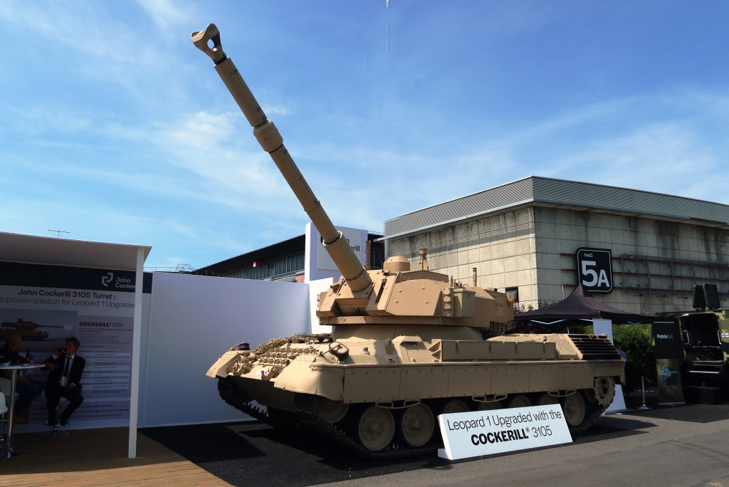 Cockerill 3105 turret on Leopard 1A5, summer 2022 / Photo credit: EDR Magazine