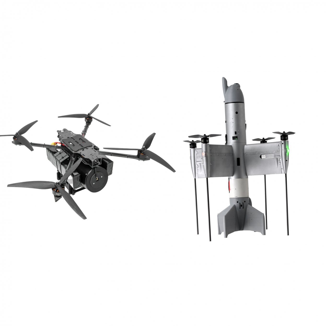 TAF KOLIBRI-I10 (left) and OCTOPUS-100 (right)