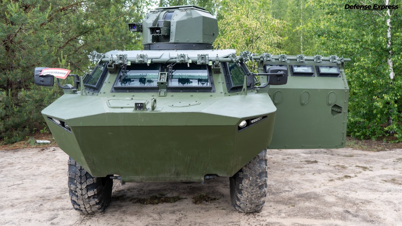 ArmSpecTechnology BRDM-2M fitted with the anti-drone active protection system / Open source photo