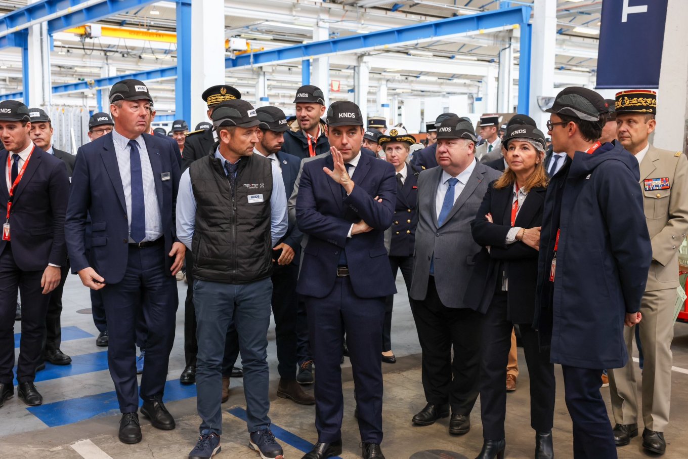 France Will Deliver up to 50 Aerial Bombs to Ukraine Every Month, The Minister of Defense of France Sebastien Lecornue during his visit on an enterprise of Nexter - KNDS in Roanne, France, Defense Express