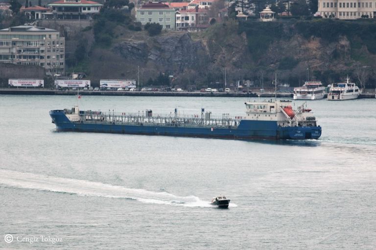 SIG tanker ship, reportedly the one that got hit with a Ukrainian sea drone