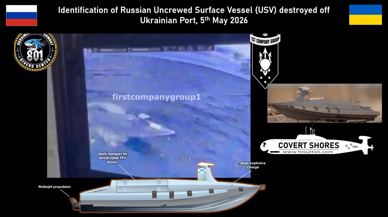 What Is Known About russian Maritime Drone Used in an Attack on a Ukrainian port, and What Key Details Matter?, Defense Express