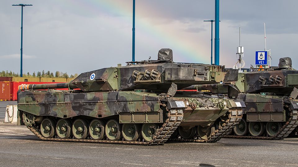 One of the former Dutch Leopard 2A6NL that were sold to Finland