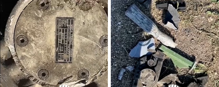 Wreckage shown by russians as claimed to be from the weapons that struck the bridges