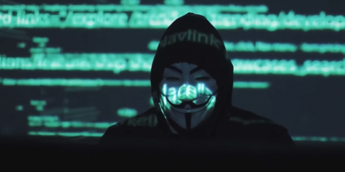 Defence Express / Representative of the Anonymous Hacking Group / Open source photo