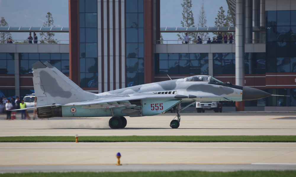 The demonstration of the MiG-29 at North Korea's airshow in September 2016