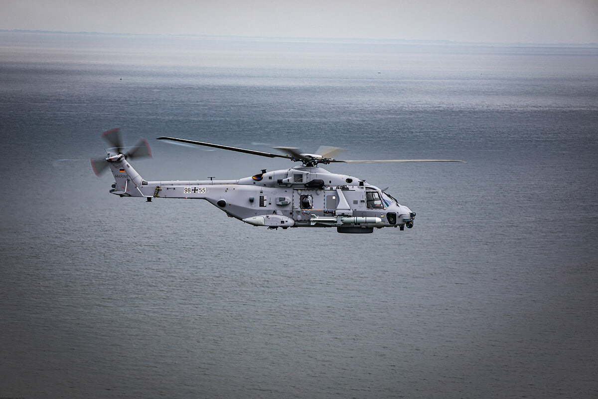 The first NH90 Sea Tiger maritime helicopter of the German Navy
