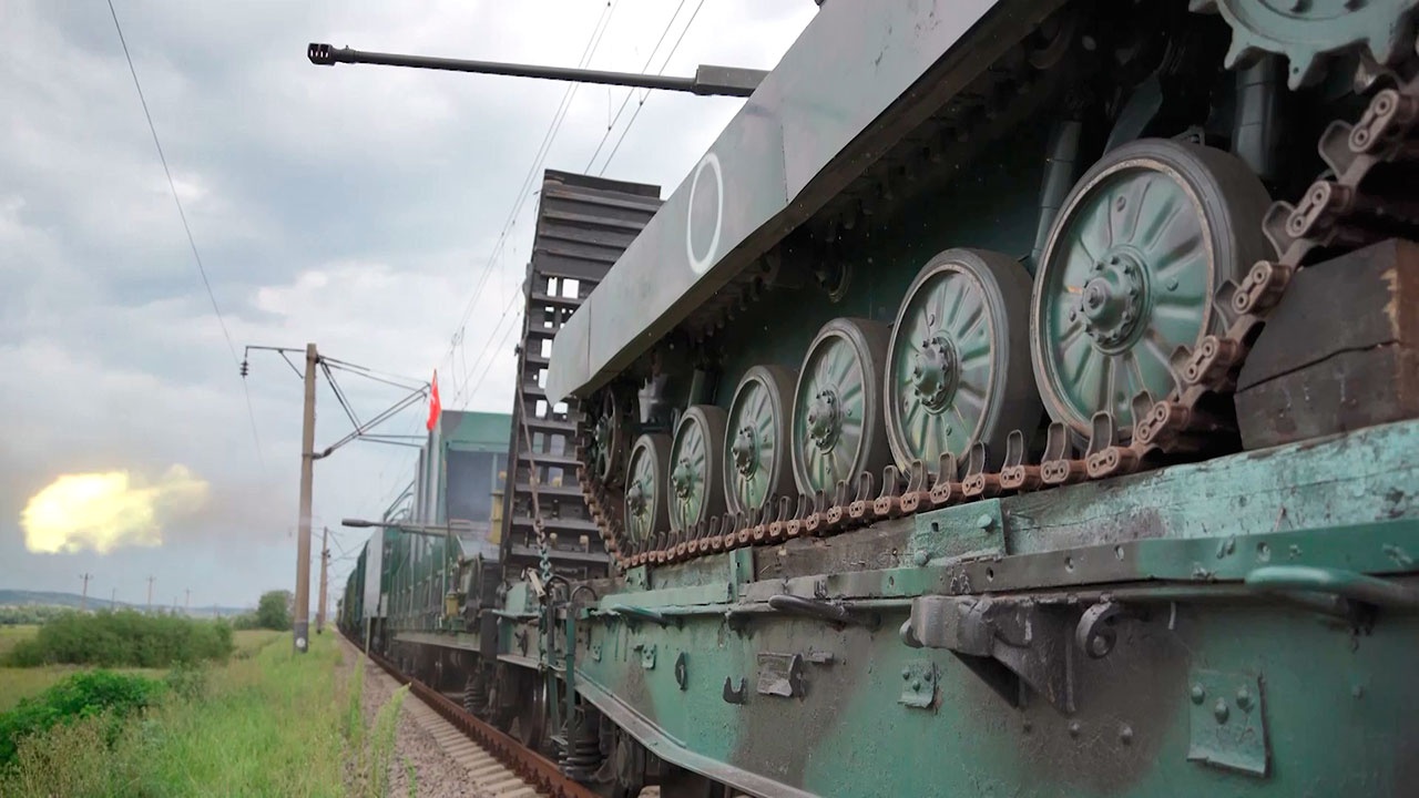Illustrative photo: a russian armored train on the russian-occupied territories in the eastern region of Ukraine, September 2023