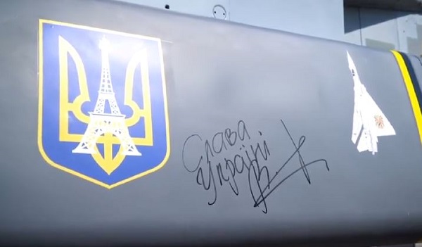 SCALP-EG (a.k.a. Storm Shadow) under the wing of a Ukrainian Su-24M