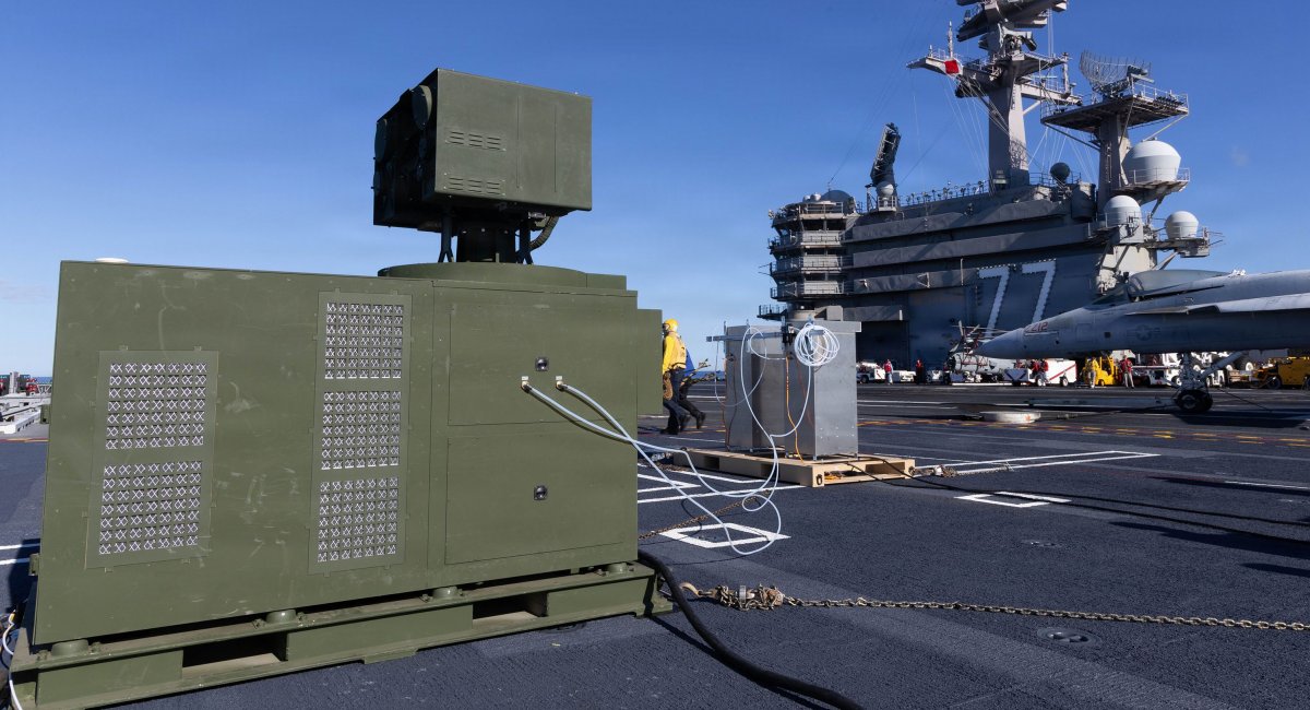 Locust laser system by AeroVironment on American aircraft carrier