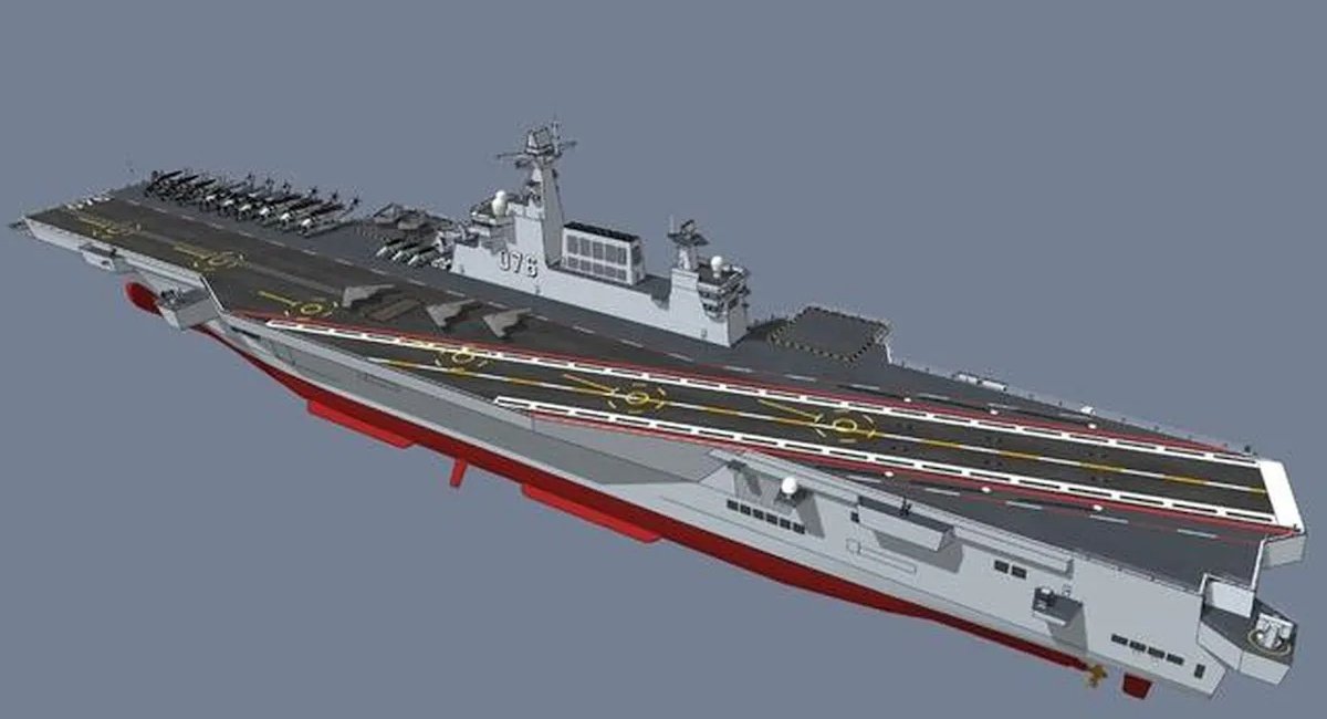 China Begins Trials of Its New Amphibious Assault Ship with Capabilities Similar to Aircraft Carrier, Defense Express