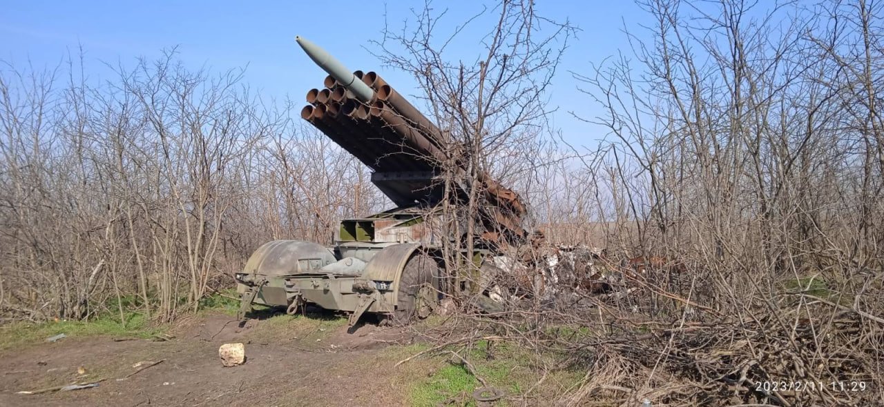 Two destroyed russian Uragan 9P140 220mm multiple rocket launchers were found by the Ukrainian army in Kherson Oblast, Defense Express