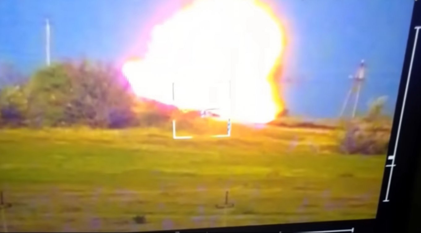 russian tank destroyed by Ukrainian Stugna-P anti-tank guided missile system, Defense Express