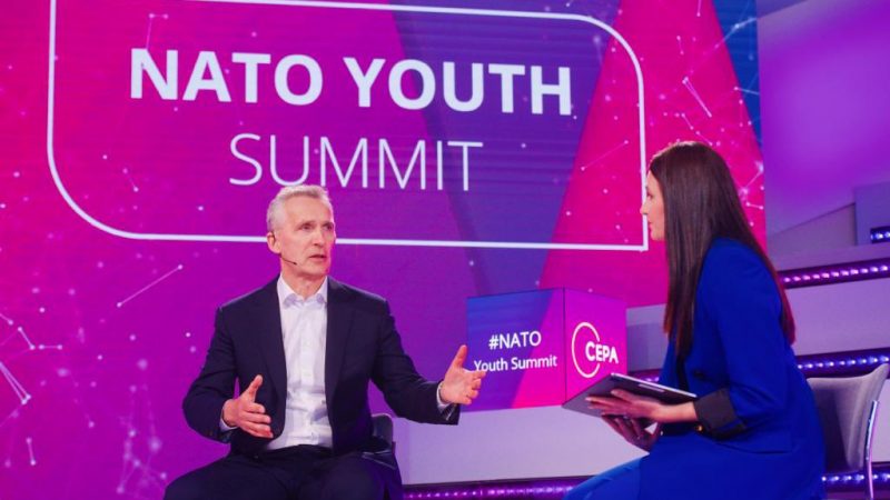 NATO Secretary General Jens Stoltenberg speaks at 'NATO Youth Summit' on 28 April 2022, Defense Express