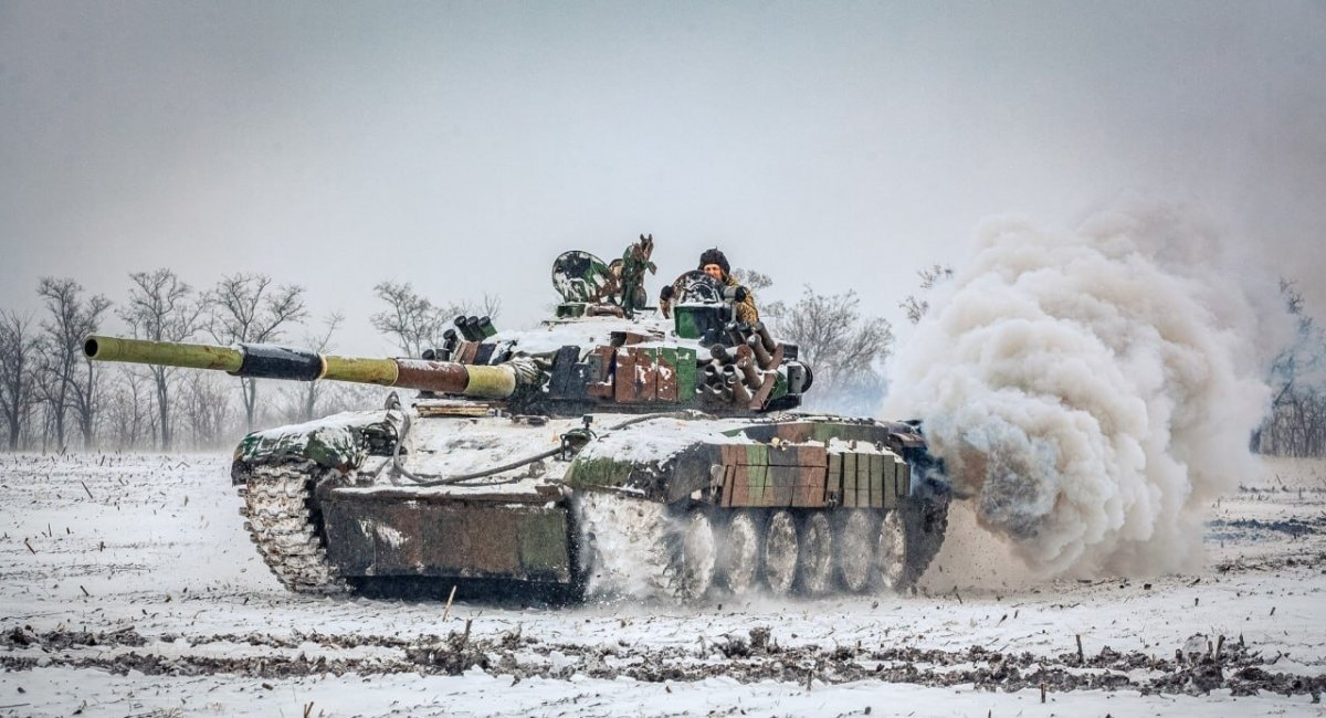 A PT-91 Twardy in service of the Ukrainian Armed Forces, winter 2024 / Defense Express / Ukraine Uses Polish-Supplied PT-91 Twardy in Kursk Without Special Permits From Warsaw