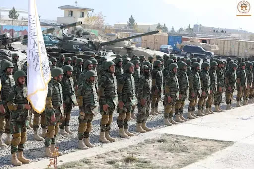 The military in front of T-54 and BMP-2, November 2021