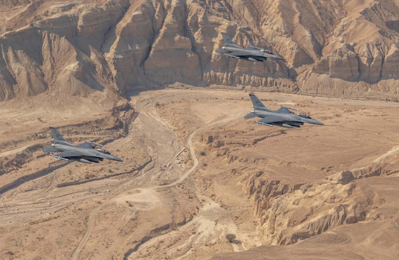 F-16 fighters from the 480th Expeditionary Fighter Squadron