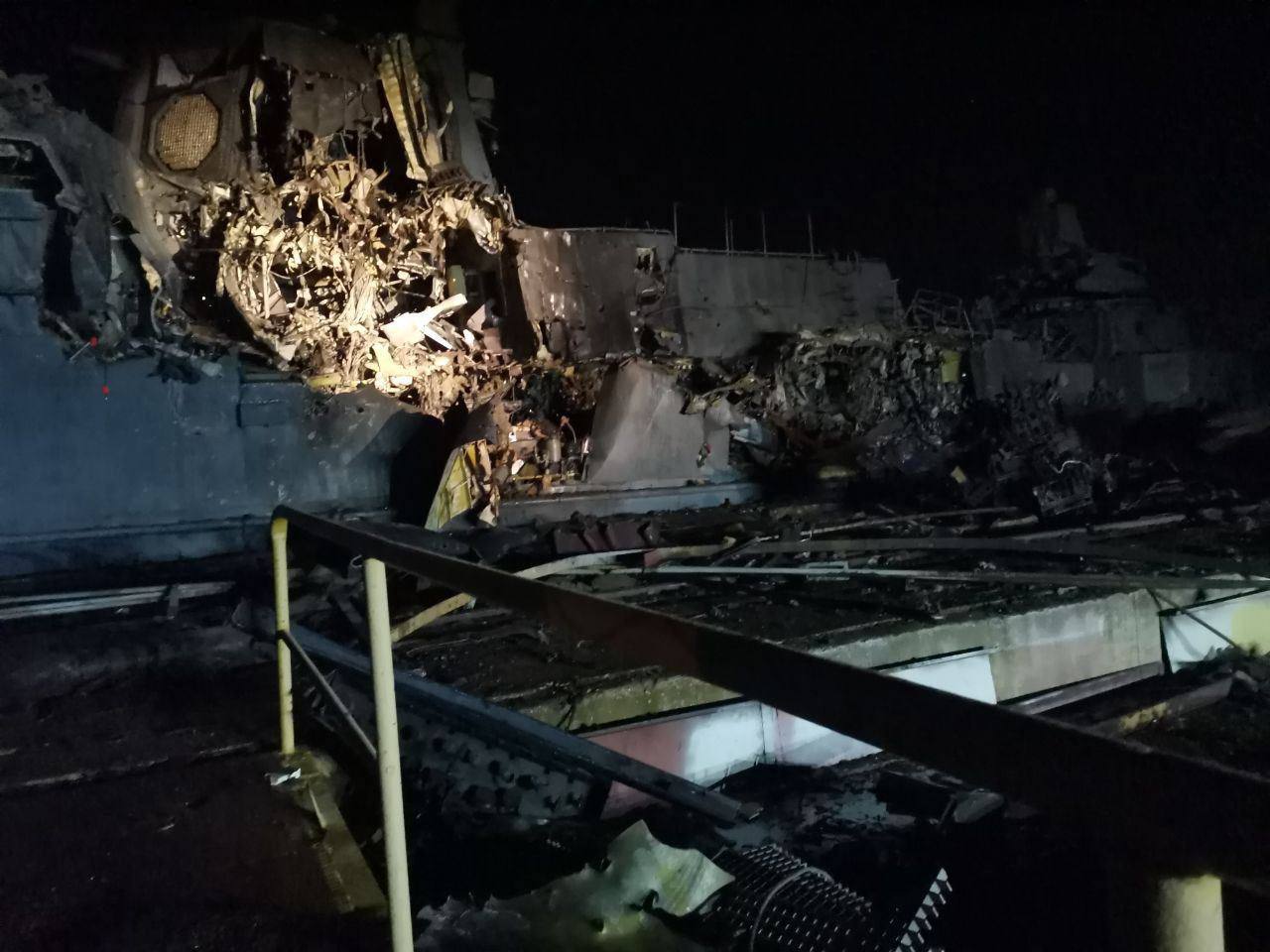 Results of the missile strike on the russian Askold corvette at Zaliv shipyard in Kerch, November 6, 2023 / Open source photo