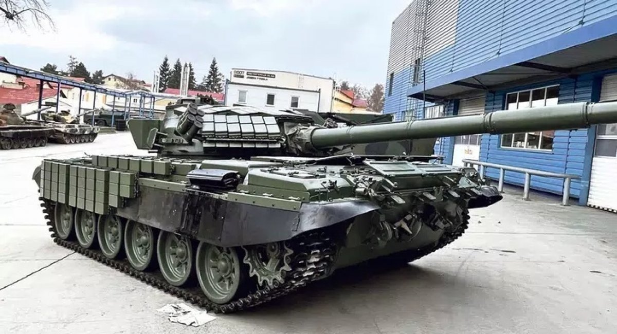 The T-72 tank, modernized at Excalibur Army facilities for the Armed Forces of Ukraine, December 2022