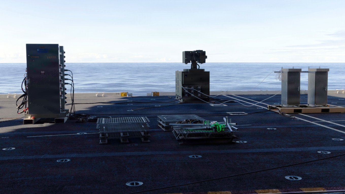 Locust laser system by AeroVironment on American aircraft carrier