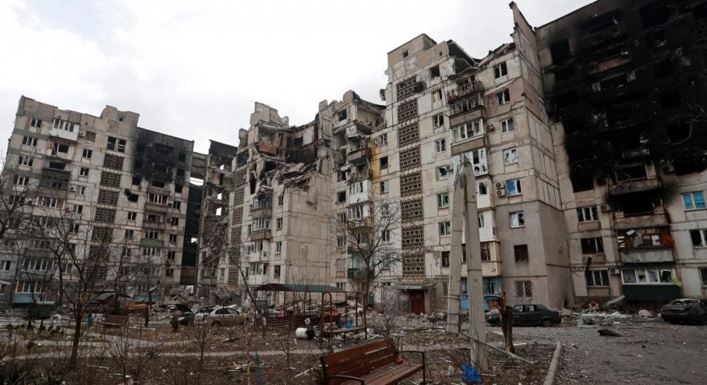 russian-occupied and destroyed Mariupol