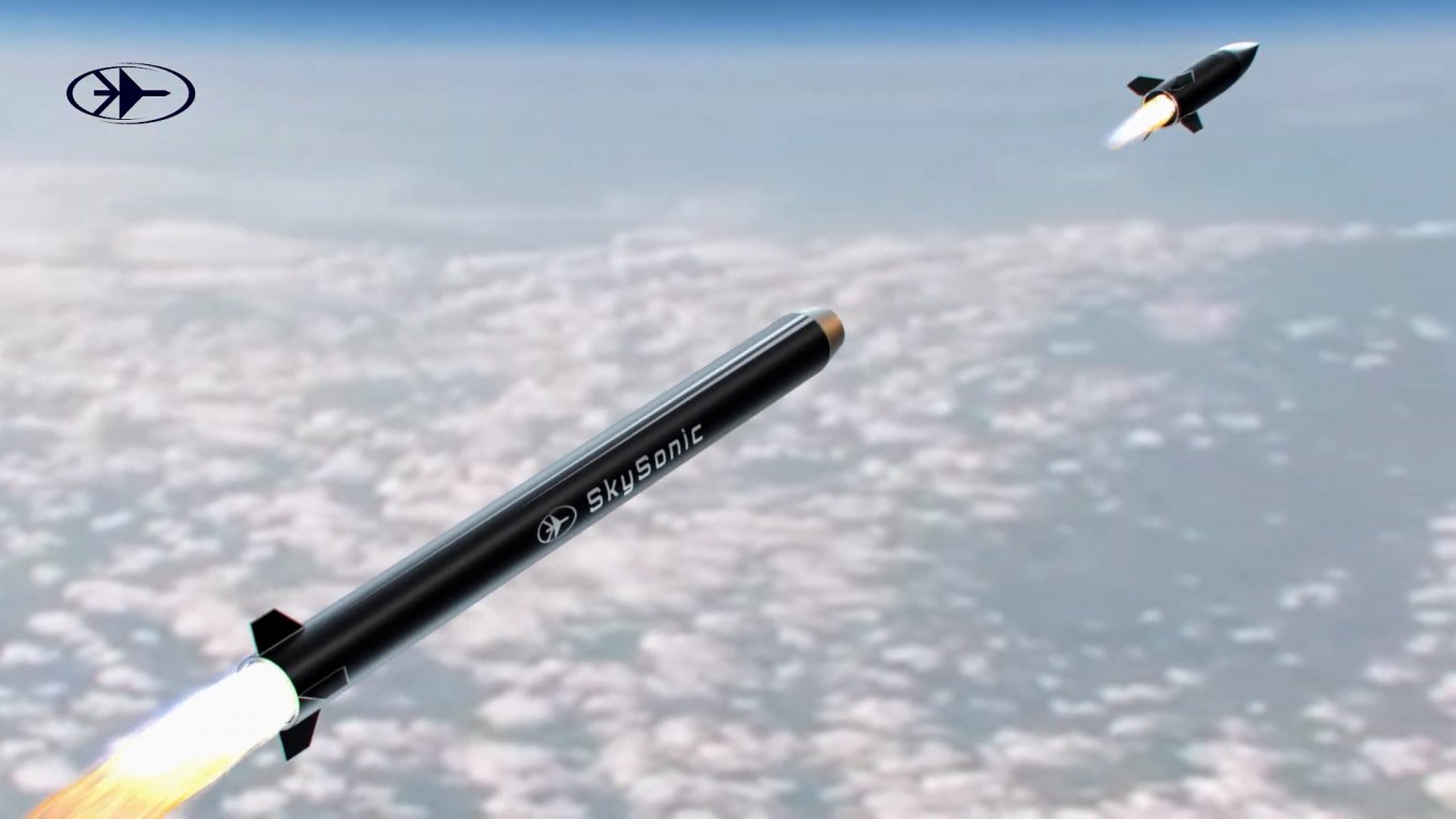 The SkySonic hypersonic missile interceptor after second stage separation Defense Express Rafael Unveils SkySonic: Anti-Aircraft Missile System for Hypersonic Target Interception
