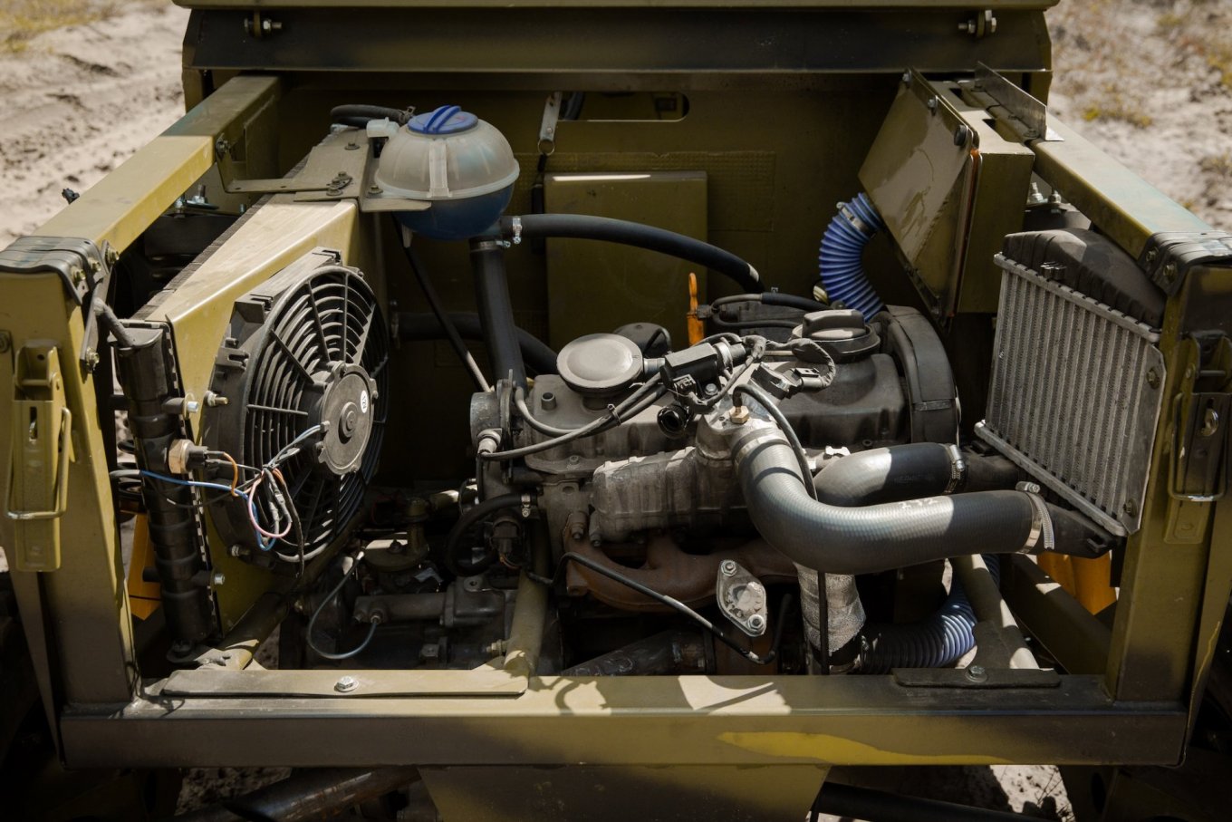 The engine of a pre-production buggy