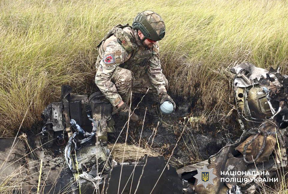 russian Kh-101 missile's debris Defense Express Ukrainian Police Deminers Neutralize Unexploded russian Kh-101 Strategic Missile with Cluster Warhead (Photos)