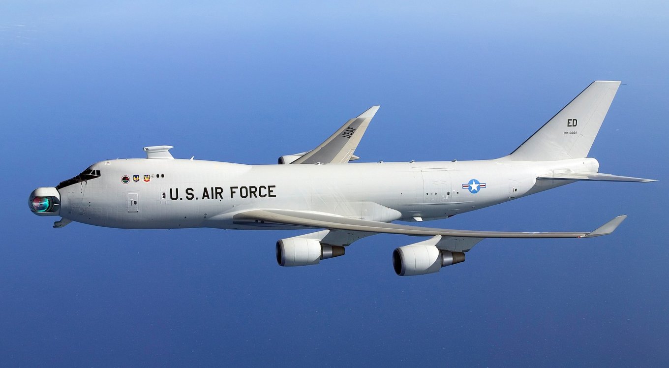 Laser-armed YAL-1 aircraft