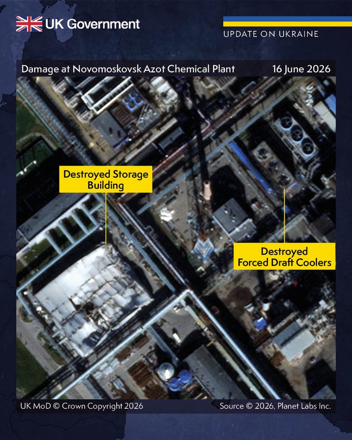 Defense Express UK Defence Intelligence: Ukraine Strikes russian Novomoskovsk Azot Chemical Plant Twice, Satellite Images Reveal Damage