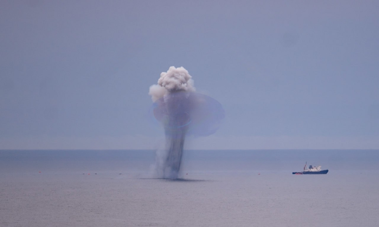 The Caesar Kunikov large landing ship’s place of death Defense Express Ukrainian Forces Sink russian Caesar Kunikov Landing Ship (Video)