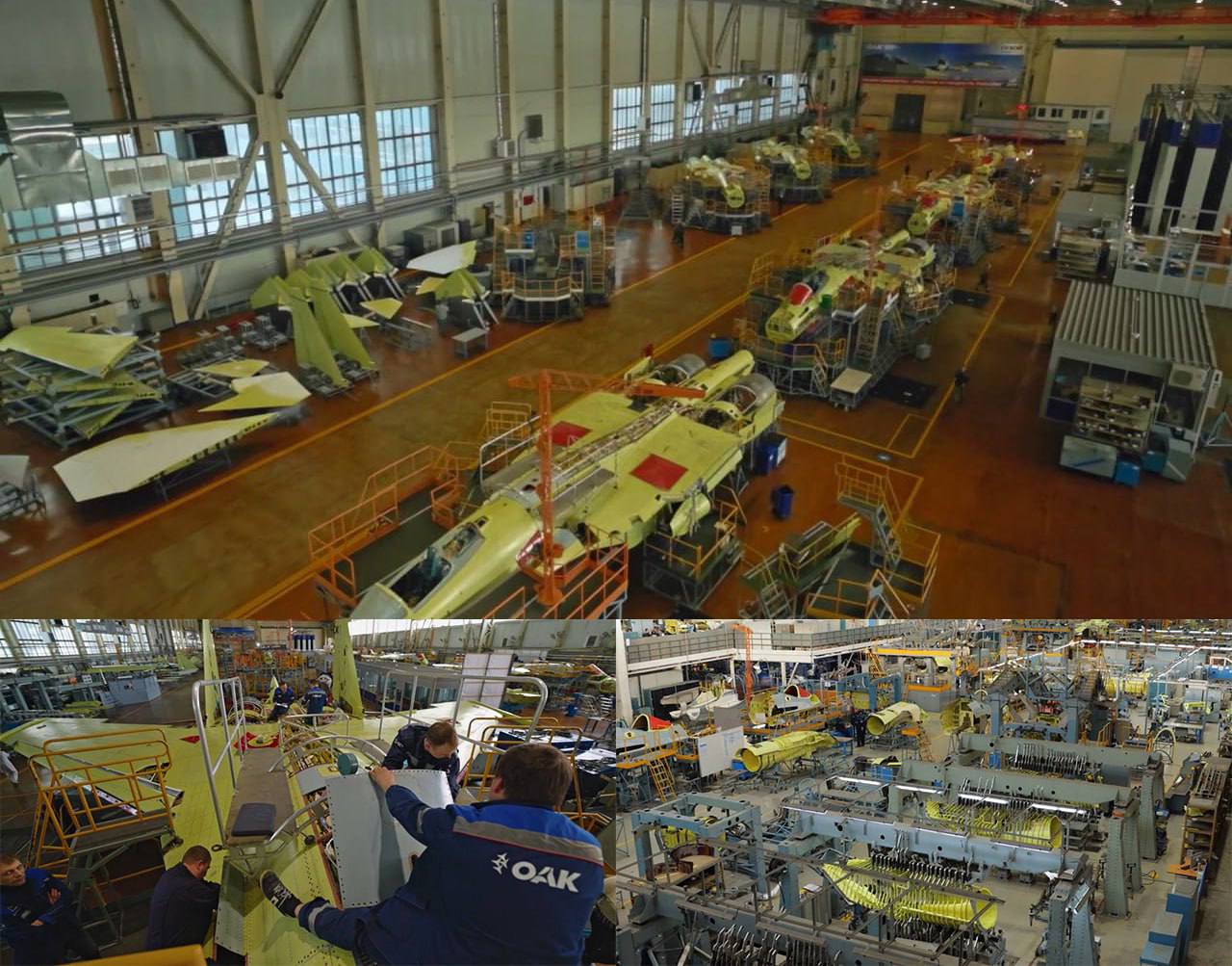 Assembly line of Su-35S and Su-57 fighter jets in Komsomolsk-on-Amur, russia / Defense Express / With Plans to Deliver Six Su-57s to Algeria in 2025, russia May Struggle to Include the Weapons For Them