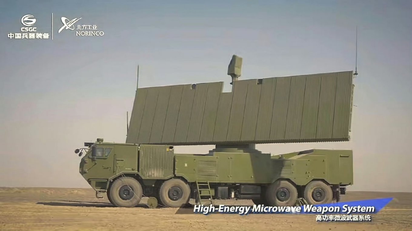 Chinese-developed combat microwave system in promotional video