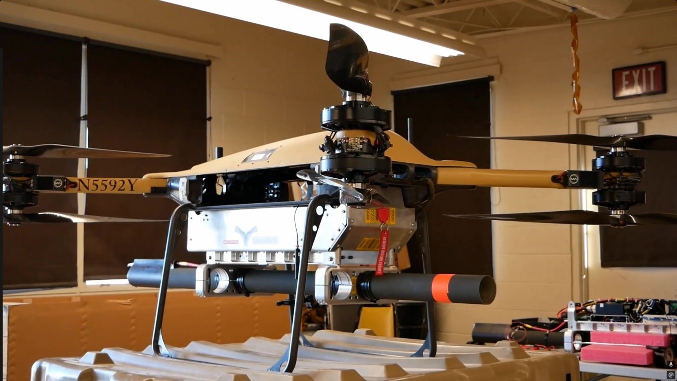 Close-up view of the APKWS integration solution on the TRV 150 copter / Photo credit: DVIDS