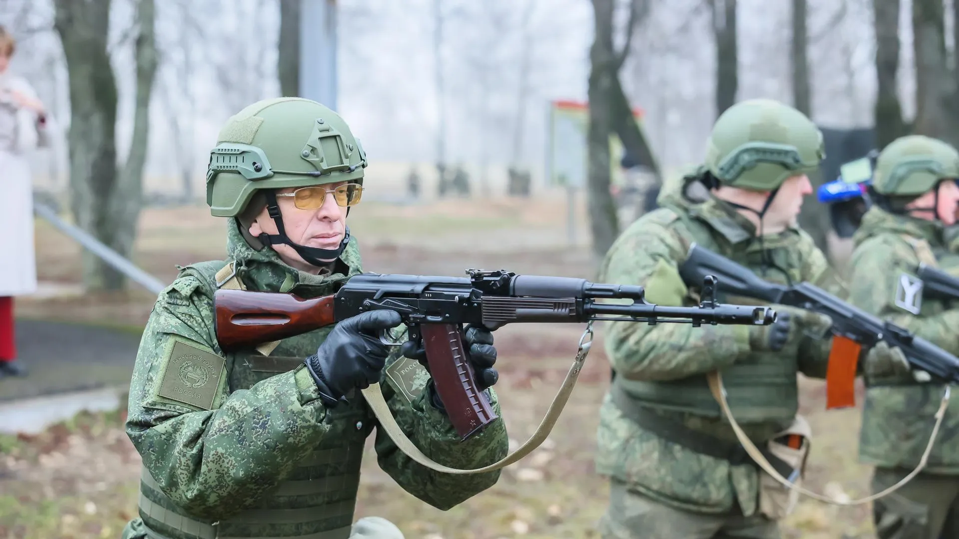 russian mobilized troops in training