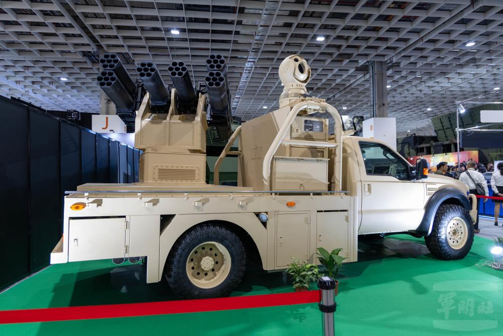 Taiwanese vehicle with missile turret / Photo credit: Military News Agency